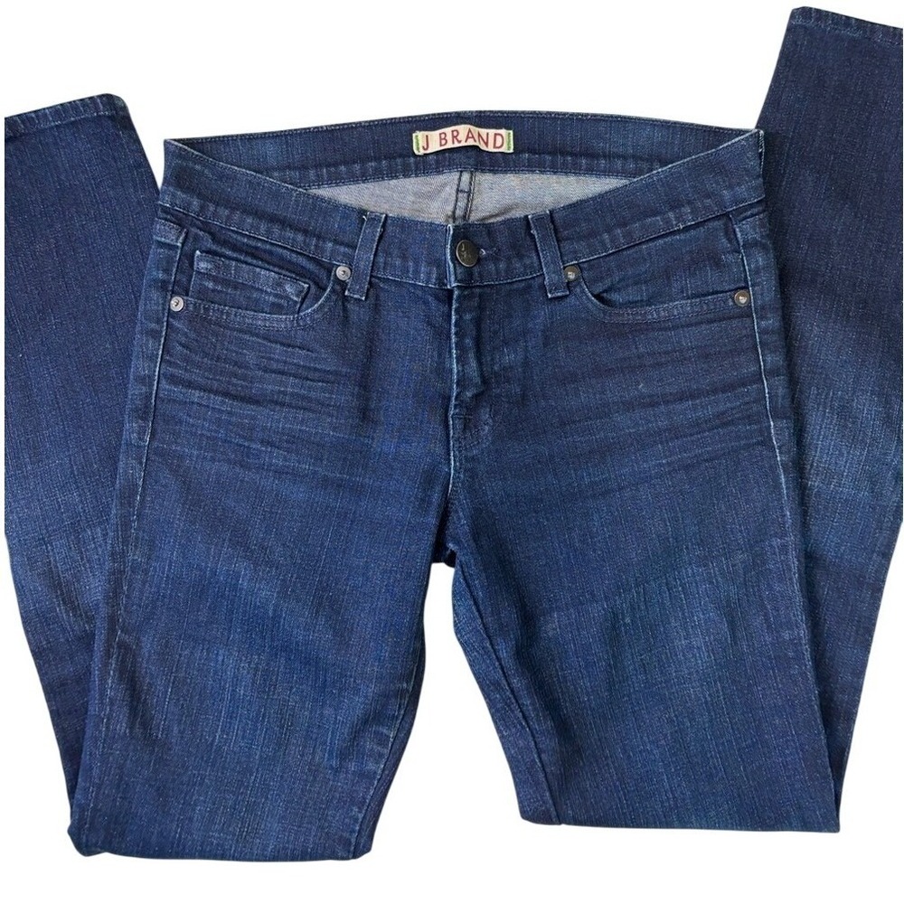 J Brand The Deal Skinny‎ Leg Jeans Blue Womens 27 Ankle Zip Dark Wash Consign - Picture 3 of 10